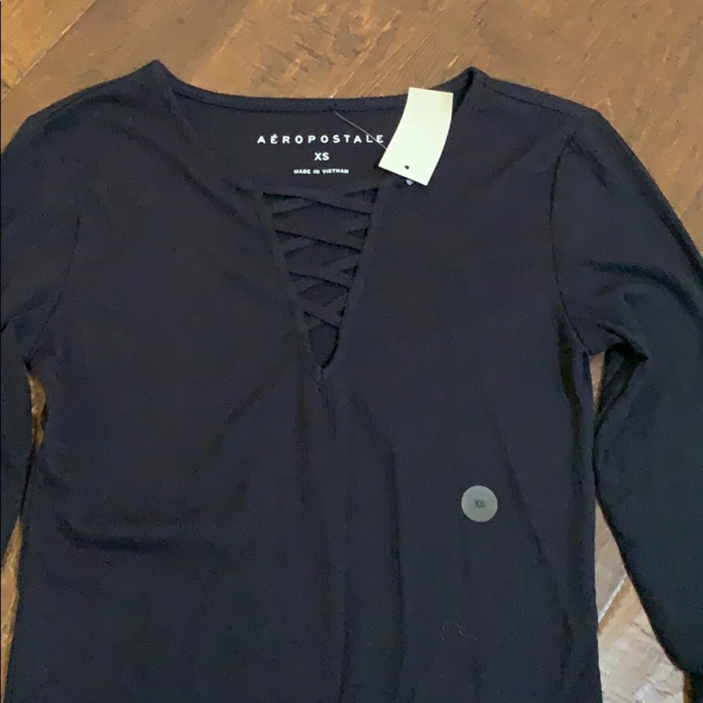 this is a xs aeropostale tight black top